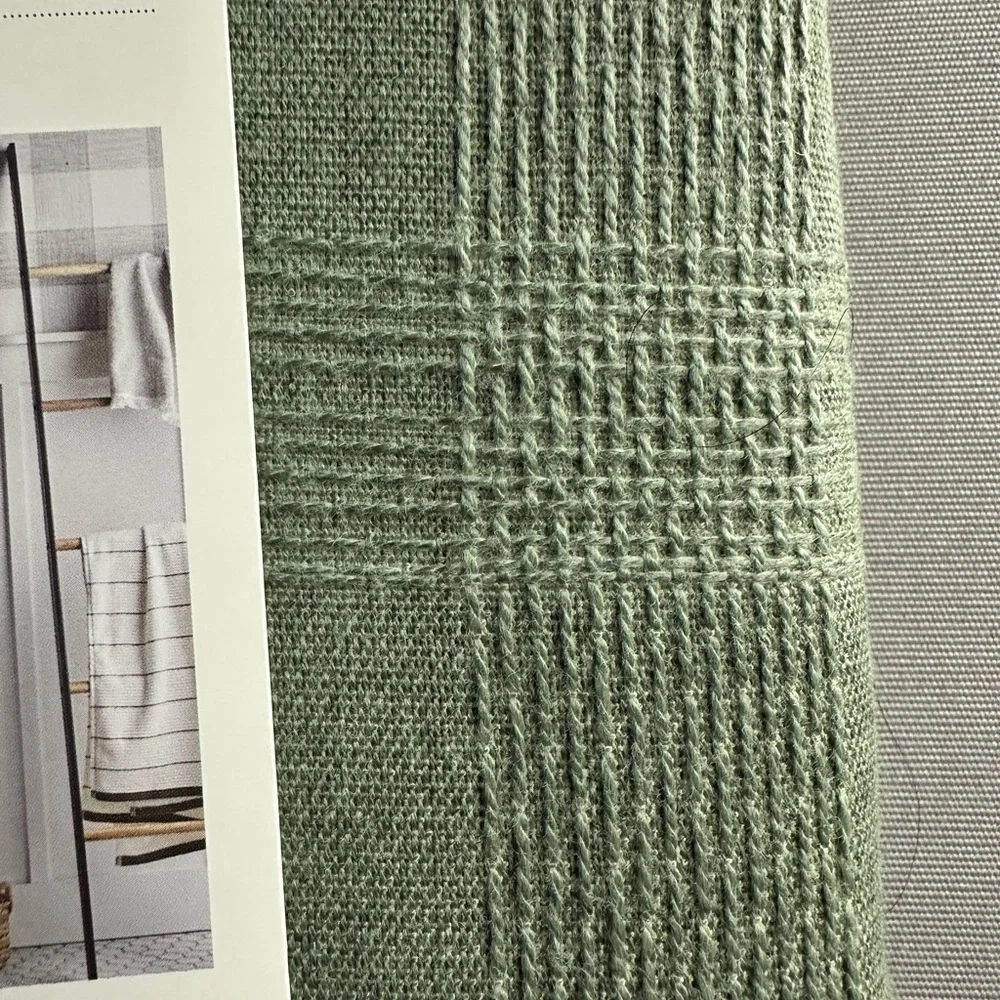 New Hearth & Hand with Magnolia Grid-Like Textured Shower Curtain 72x72